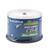 Fuji 700MB 48x CD-R Media - 50-Pack Spindle White Inkjet Printable 25307211