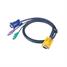 Aten Technology Keyboard / video / mouse (KVM) cable - DB-15 (M) - 6 pin PS/2, HD-15 (M) - 10 ft