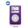 iSkin eVo2 for iPod 40GB 4th Gen. Vamp Deep Purple glows blue EV02VA-B
