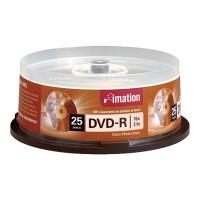 Imation 4.7GB 16x DVD-R Media - 25-Pack Spindle