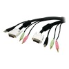 Startech 4-in-1 USB DVI KVM Cable with Audio and Microphone - keyboard / video / mouse / audio extension cable - 15 ft USBDVI4N1A15