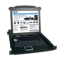 TrippLite 8-Port Netdirector 1U Rackmount Console KVM Switch with 17" LCD