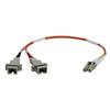 TrippLite Fiber Optic LC/SC M/F 50/125 Duplex Multimode Adapter Cable - 1 ft.