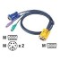 Aten Technology MasterView 2L5202P - Keyboard / video / mouse (KVM) cable - 6 pin PS/2, HD-15 (M) - 15 pin SPHD (M) - 6 ft (pack of 8 )