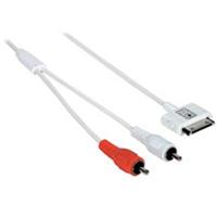 Cables To Go 4 ft. iPod Compatible RCA Stereo to Dock Connector Cable - White 35507