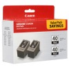 Canon PG-40 Black Twin Pack - ink tank - black