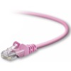 Belkin High Performance - Patch cable - RJ-45 (M) - RJ-45 (M) - 10 ft - UTP - ( CAT 6 ) - molded, snagless - pink