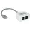 Cables To Go 2-Port Splitter/Combiner - Network splitter - RJ-45 (M) - RJ-45 (F) - gray