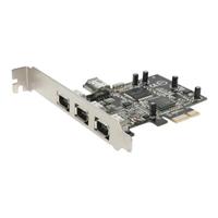 Startech 4 Port PCI Express 1394a FireWire Adapter Card - 3 External 1 Internal - FireWire adapter - PCI Express x1 - Firewire - 3 ports PEX13943