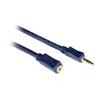 Cables To Go Impact Acoustics Velocity - Audio extender - 27 AWG - mini-phone stereo 3.5 mm &nbsp;(M) - mini-phone stereo 3.5 mm &nbsp;(F) - 12 ft - shielded - blue
