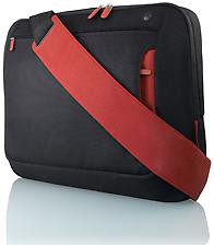  Belkin Messenger Bag F8N050 BR for Notebooks (15.4) Jet Black/Cabernet Red   $17