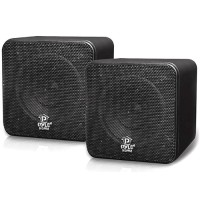 Pyle 4” 200 Watt Mini Cube Speaker - Black