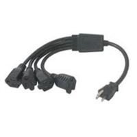 Cables To Go 1-to-4 Power Cord Splitter - power splitter - 1.2 ft