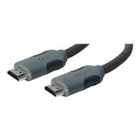 Belkin Video / audio cable - HDMI - 19 pin HDMI (M) - 19 pin HDMI (M) - 6 ft - double shielded - dark gray