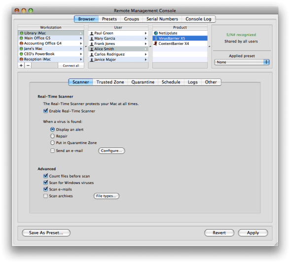 Intego Remote Management Console