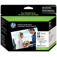 HP 57/58 Series Photo Value Pack, 4 x 6 in, with tab (100 sheets)