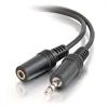 Cables To Go 1.5 ft Stereo Audio Extension Cable - Black