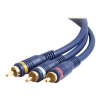 Cables To Go Velocity - Video / audio cable - composite video / audio - RCA (M) - RCA (M) - 35 ft - shielded twisted pair (STP) - blue