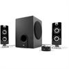 Cyber Acoustics 3 Piece Flat Panel Design Subwoofer with 2-way Satellite Speakers Desktop Control Pod