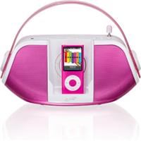 GPX Portable Dock for iPod with Radio - Pink