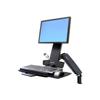 Ergotron StyleView HD Combo - Mounting kit ( wall bracket, support arm, mount, wrist rest ) for LCD display / keyboard / mouse / bar code scanner - plastic, aluminum, steel - black - screen size: 24" - mounting interface: 100 x 100 mm, 75 x 75 mm 45-215-200