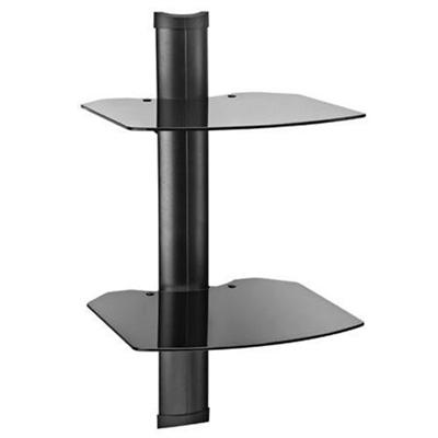 Glass Shelf System - Double - Black with Black Glass