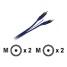 Metra Electronics Raptor neon blue series - audio cable - 25 ft NBRCA-25