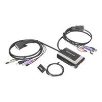 Iogear 2-Port USB DVI-D Cable KVM with Audio and Mic