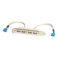 Startech 4 Port USB A Female Slot Plate Adapter - USB Panel