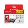 Canon Ink and Paper Combo Pack PGI-220, CLI-221 and Photo Paper - Ink tank / paper kit black, yellow, cyan, magenta