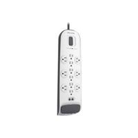 Belkin 12-outlet Surge Protector with 10 ft Power Cord and Ethernet, Cable/Satellite and Telephone Protection - surge suppressor - 1.875 kW