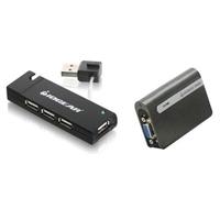 Iogear USB 2.0 External VGA Video Card + 4Port HUB