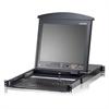 Aten Technology 8-Port Cat 5 High-Density Dual Rail LCD KVM Switch - 19in LCD