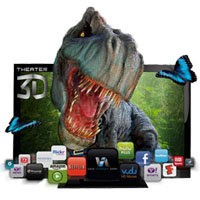 Vizio 42” 3D 120Hz 1080P LCD HDTV With Wi-Fi And VIZIO Internet Apps and 2 Glasses - Refurbished