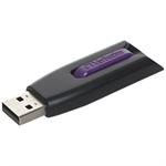 Verbatim Store 'n' Go V3 USB 3.0 Drive - 16GB - Black/Violet 49180