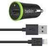 Belkin Car Charger with Lightning to USB Cable (10 Watt/2.1 Amp) - Black