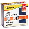 Memorex Slim Color CD Jewel Case - Pack of 10