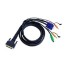 Aten Technology Keyboard / video / mouse / audio cable - 6 pin PS/2, HD-15, mini-phone mono 3.5 mm , mini-phone stereo 3.5 mm &nbsp;(M) - DB-25 (M) - 16.4 ft